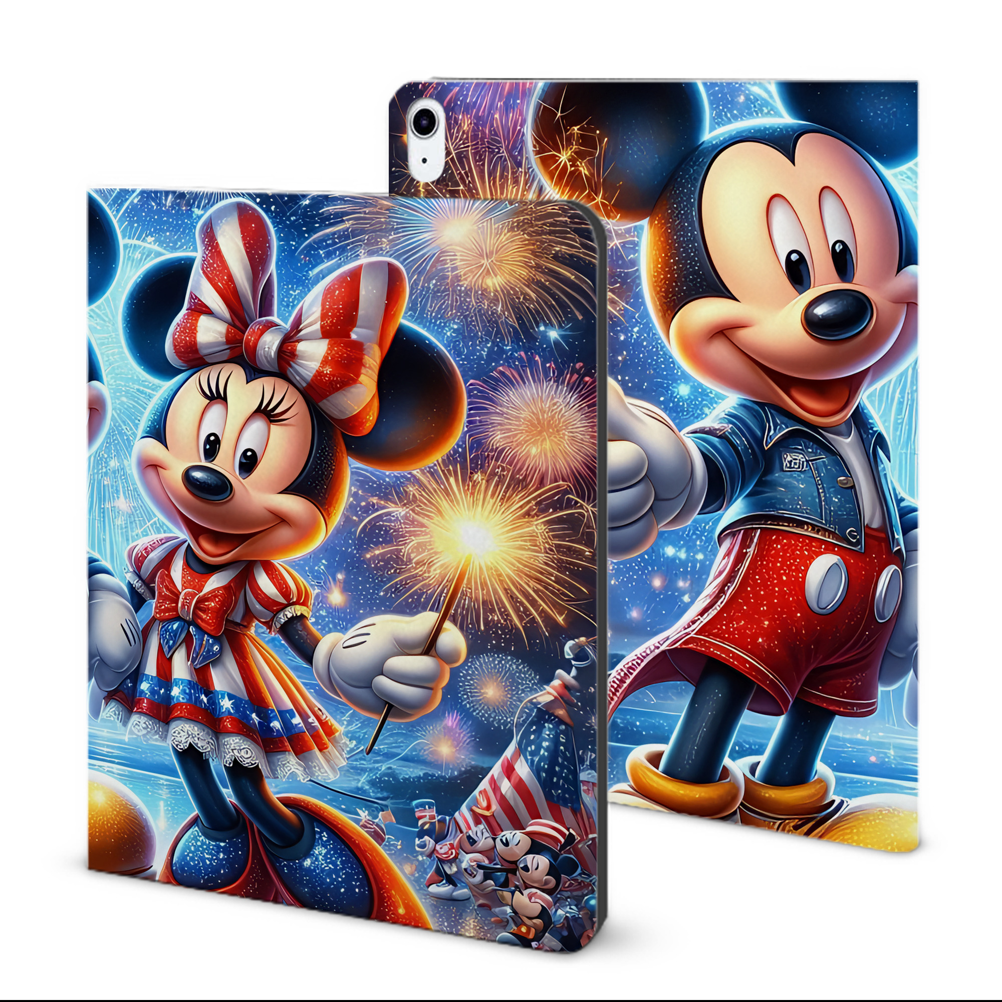 （画像用） ミッキーマウス Mickey Mouse IPad ケース ブック型 PUレザー TPU 耐衝撃 軽量 薄型 ペン収納なし 全面保護 IPad 各モデル対応